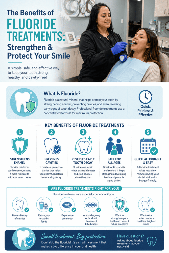 Benefits of fluoride treatments for stronger teeth, cavity prevention, and improved oral health