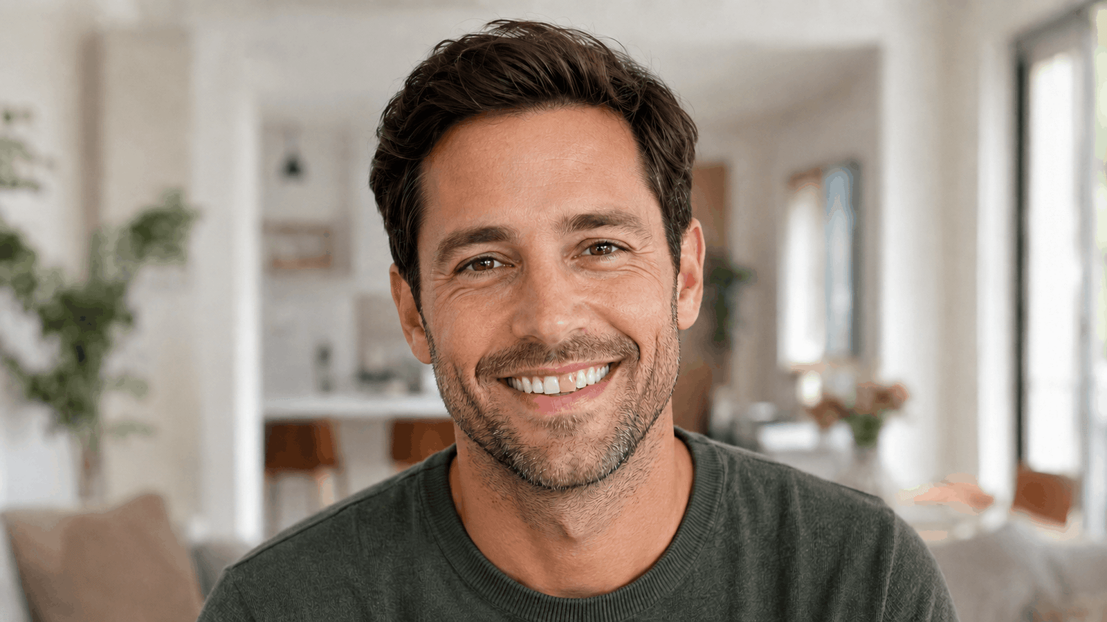 Smiling man with healthy-looking teeth representing concerns about sudden tooth discoloration
